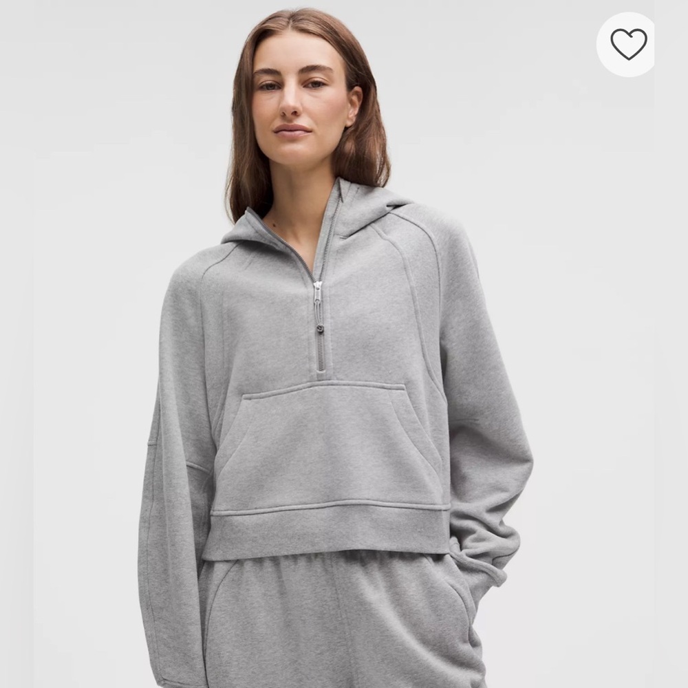 Lululemon Scuba Oversized Half-Zip Hoodie-Grey Size M/L